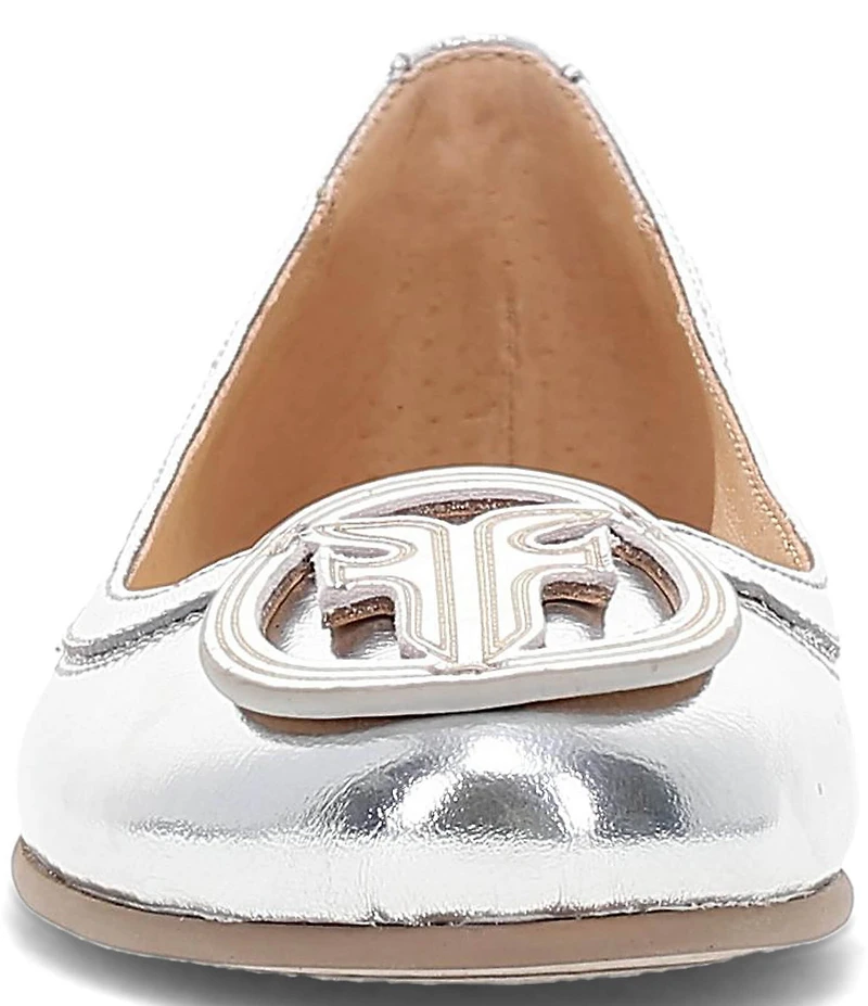 Frye Carson Leather Logo Ballet Flats