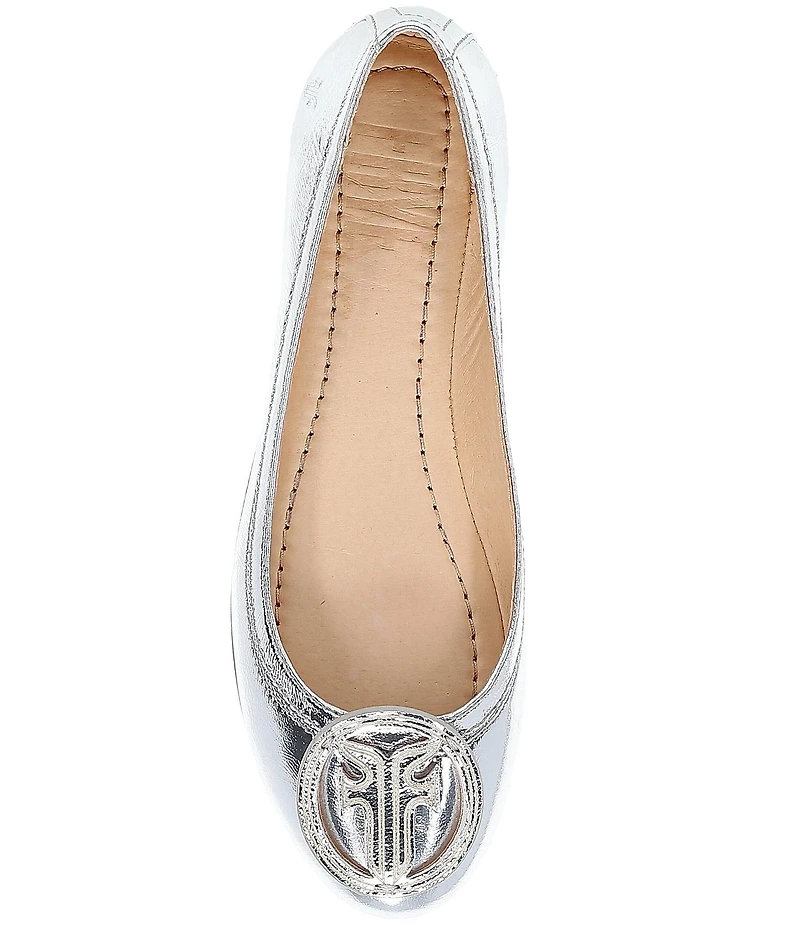 Frye Carson Leather Logo Ballet Flats