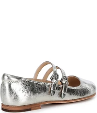 Frye Carson Metallic Leather Mary Jane Flats