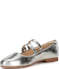 Frye Carson Metallic Leather Mary Jane Flats