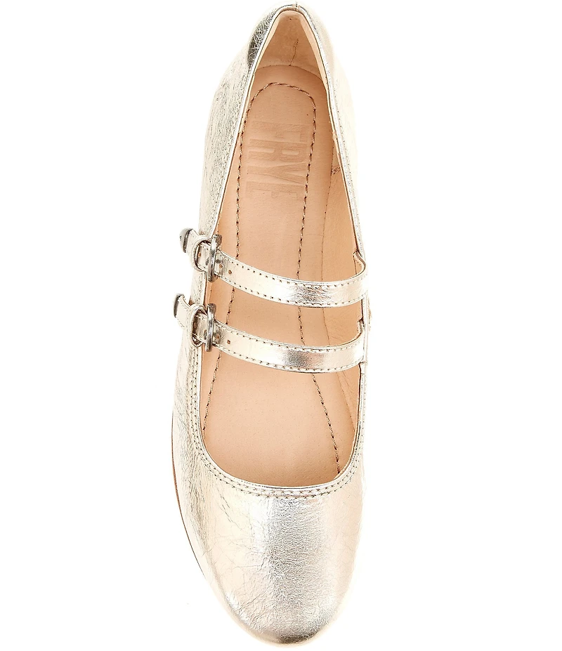 Frye Carson Metallic Leather Mary Jane Flats