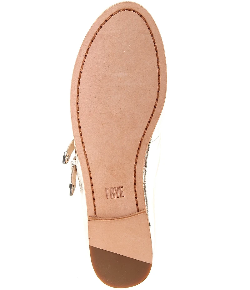 Frye Carson Metallic Leather Mary Jane Flats