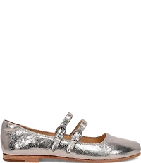Frye Carson Metallic Leather Mary Jane Flats