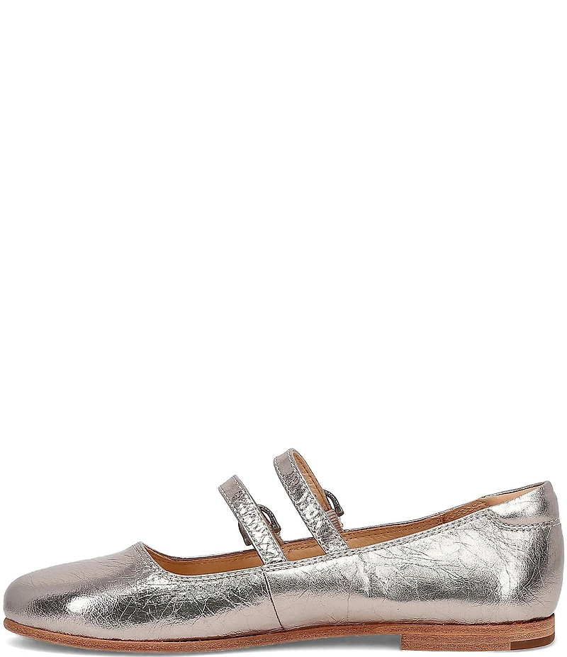 Frye Carson Metallic Leather Mary Jane Flats