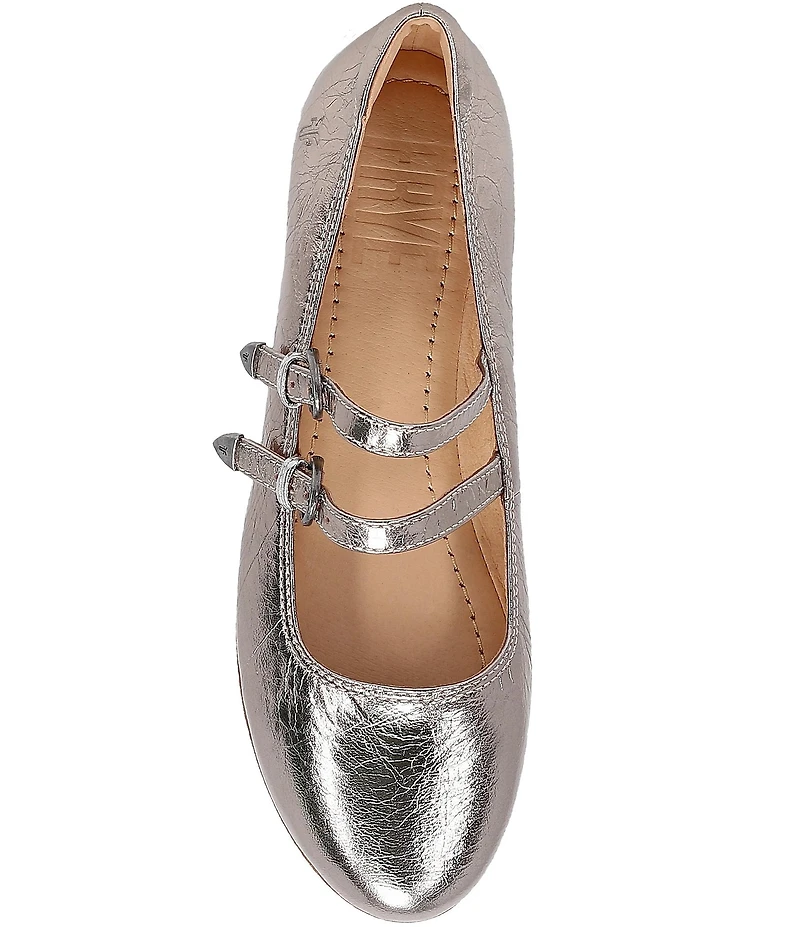Frye Carson Metallic Leather Mary Jane Flats