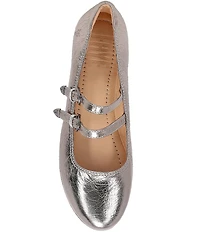 Frye Carson Metallic Leather Mary Jane Flats