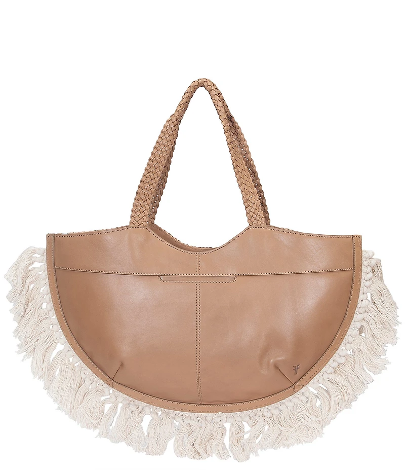 Frye Ella Woven Tassel Fringe Tote Bag