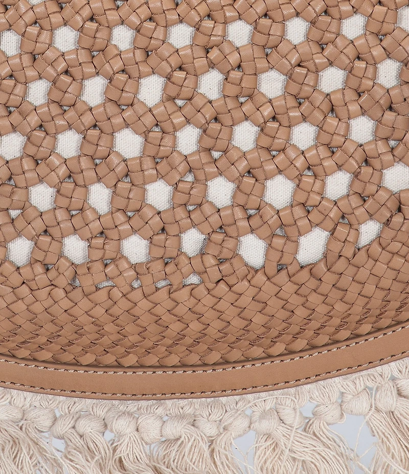 Frye Ella Woven Tassel Fringe Tote Bag