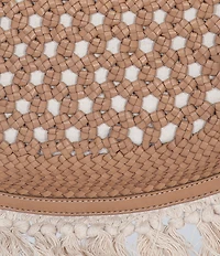 Frye Ella Woven Tassel Fringe Tote Bag