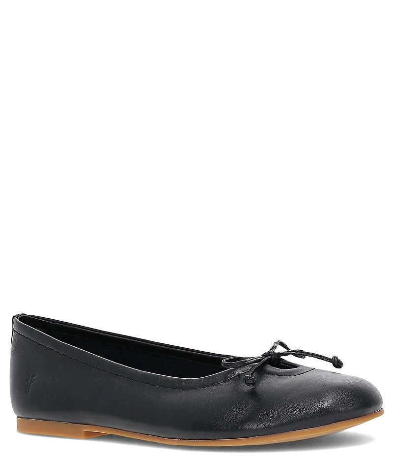 Frye Emma Leather Bow Ballet Flats