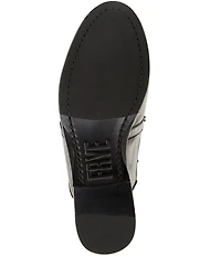 Frye Faith Leather Chain Hardware Detail Loafer Mules