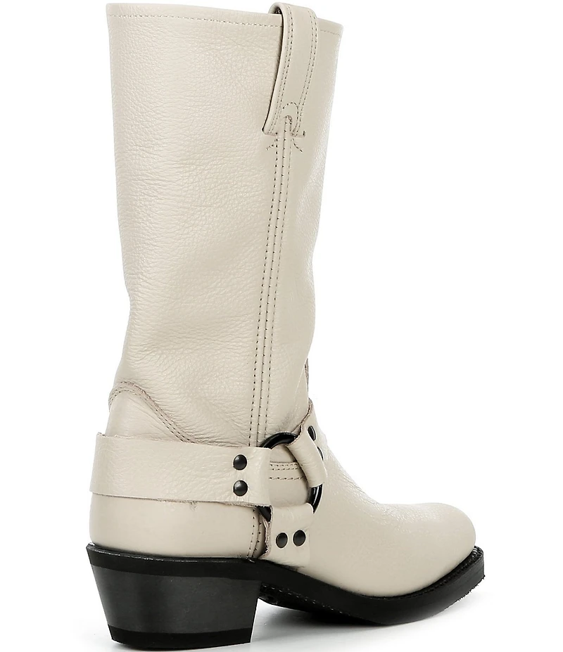 Frye Women's Leather 12R O-Ring Harness Hardware Square Toe Tall Moto Boots