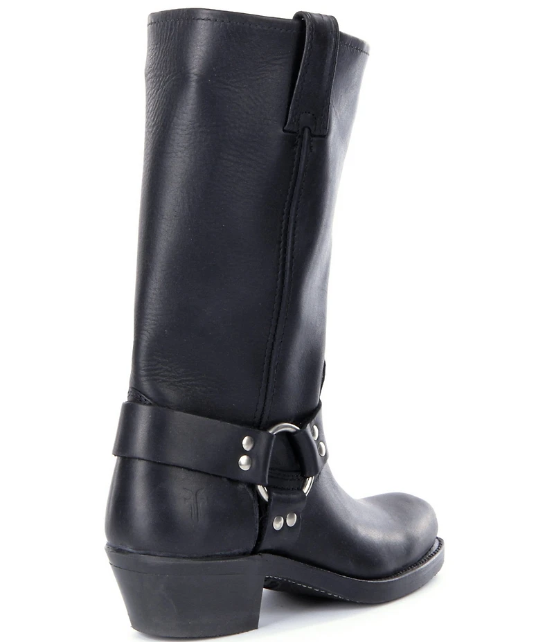 Frye Women's Leather 12R O-Ring Harness Hardware Square Toe Tall Moto Boots