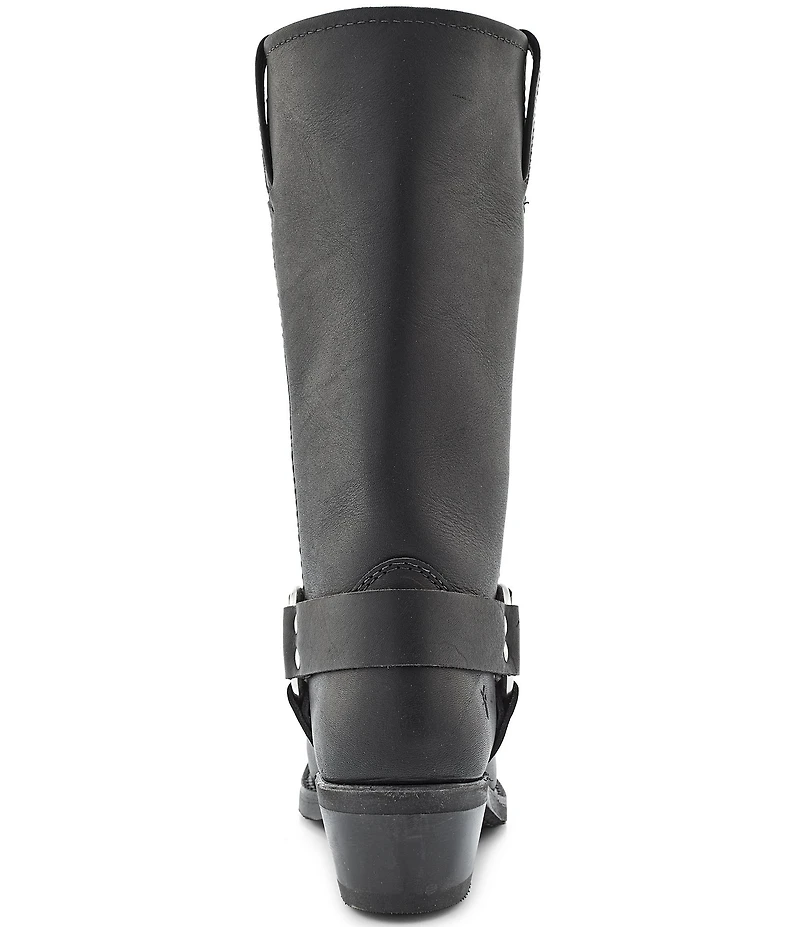 Frye Women's Leather 12R O-Ring Harness Hardware Square Toe Tall Moto Boots