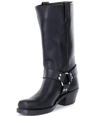 Frye Women's Leather 12R O-Ring Harness Hardware Square Toe Tall Moto Boots