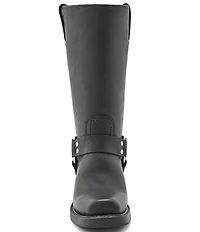 Frye Women's Leather 12R O-Ring Harness Hardware Square Toe Tall Moto Boots