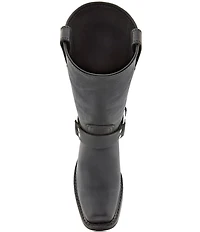 Frye Women's Leather 12R O-Ring Harness Hardware Square Toe Tall Moto Boots