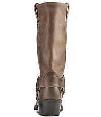 Frye Women's Leather 12R O-Ring Harness Hardware Square Toe Tall Moto Boots