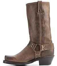 Frye Women's Leather 12R O-Ring Harness Hardware Square Toe Tall Moto Boots