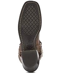 Frye Women's Leather 12R O-Ring Harness Hardware Square Toe Tall Moto Boots