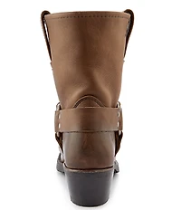 Frye Harness Leather 8R Leather O-Ring Harness Hardware Square Toe Moto Boots