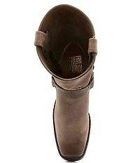 Frye Harness Leather 8R Leather O-Ring Harness Hardware Square Toe Moto Boots