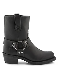 Frye Harness Leather 8R Leather O-Ring Harness Hardware Square Toe Moto Boots