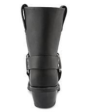 Frye Harness Leather 8R Leather O-Ring Harness Hardware Square Toe Moto Boots