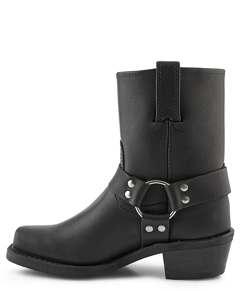 Frye Harness Leather 8R Leather O-Ring Harness Hardware Square Toe Moto Boots