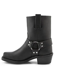 Frye Harness Leather 8R Leather O-Ring Harness Hardware Square Toe Moto Boots