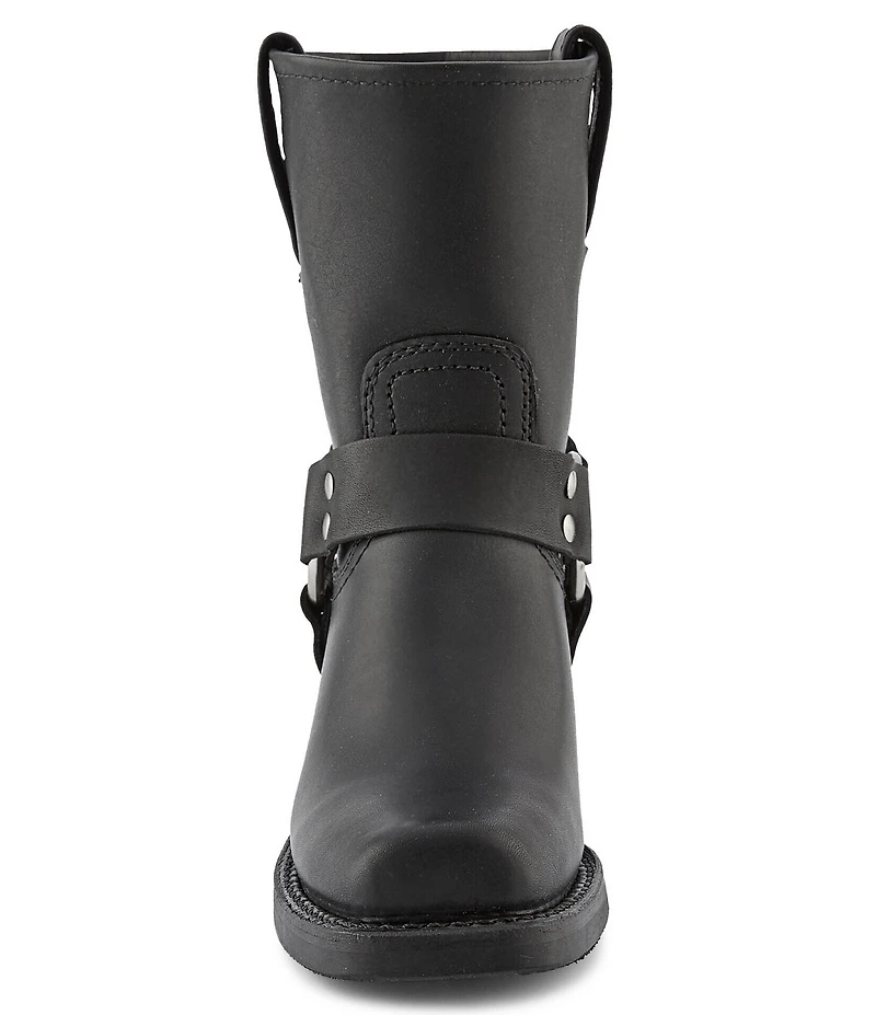 Frye Harness Leather 8R Leather O-Ring Harness Hardware Square Toe Moto Boots