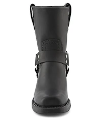 Frye Harness Leather 8R Leather O-Ring Harness Hardware Square Toe Moto Boots