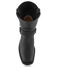 Frye Harness Leather 8R Leather O-Ring Harness Hardware Square Toe Moto Boots