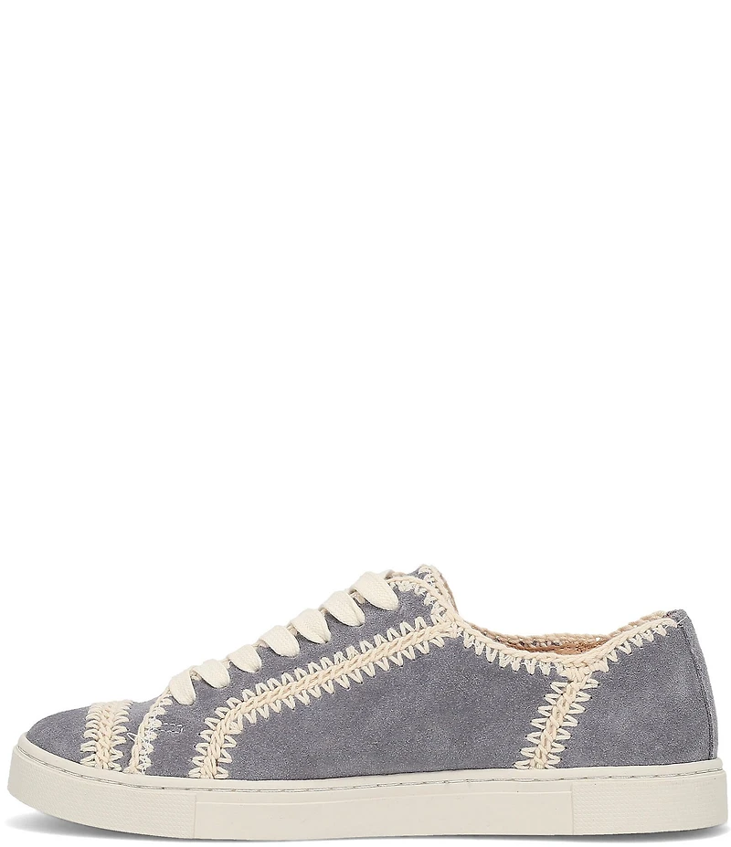 Frye Ivy Crochet Low Lace Suede Sneakers