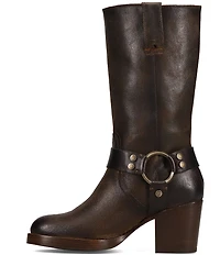 Frye Jean Leather O-Ring Harness Hardware Tall Boots
