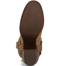 Frye Jean Suede O-Ring Harness Hardware Tall Boots