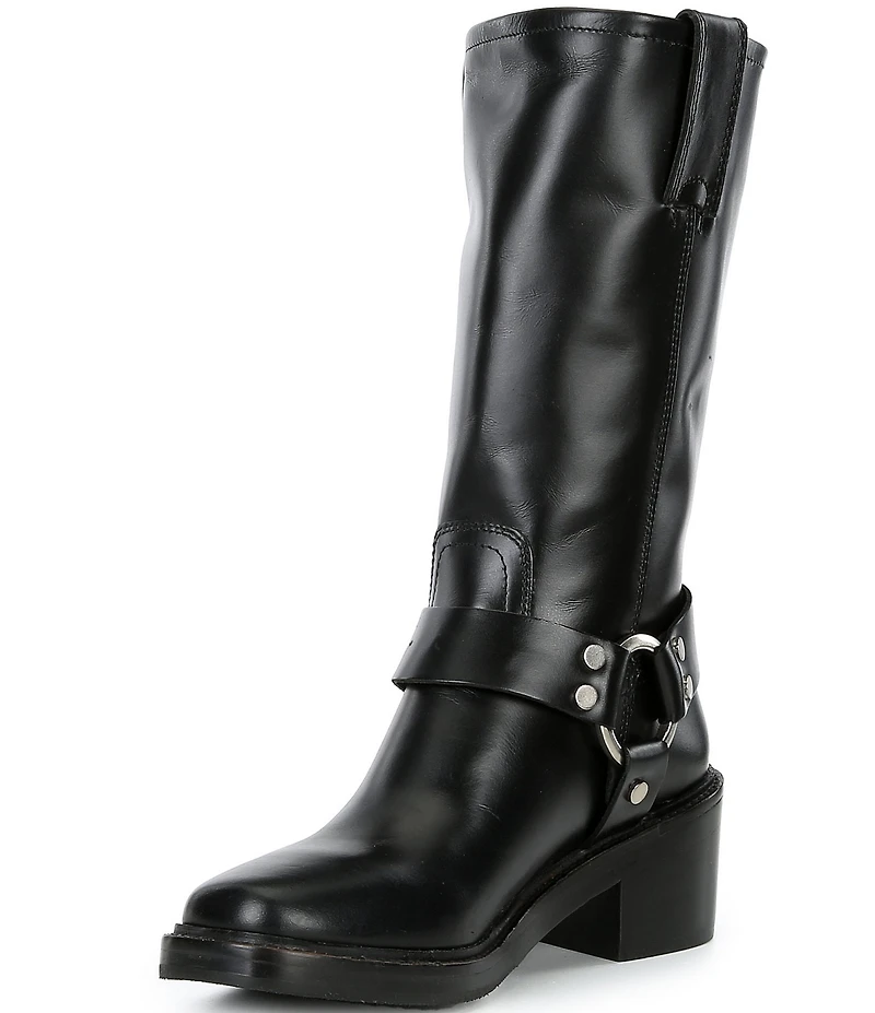 Frye Kate Leather O-Ring Hardware Moto Boots