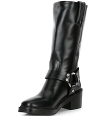 Frye Kate Leather O-Ring Hardware Moto Boots