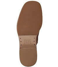 Frye Kate Leather Square Toe Block Heel Mules