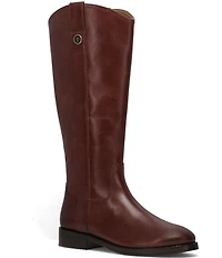 Frye Melissa Button Leather Tall Inside Zip Boots