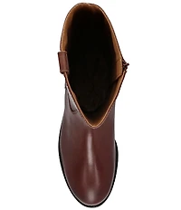 Frye Melissa Button Leather Tall Inside Zip Boots