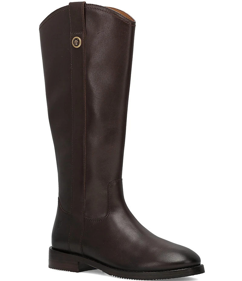 Frye Melissa Button Leather Tall Inside Zip Boots