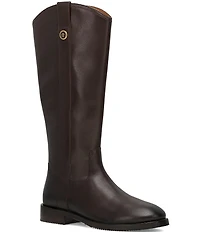 Frye Melissa Button Leather Tall Inside Zip Boots