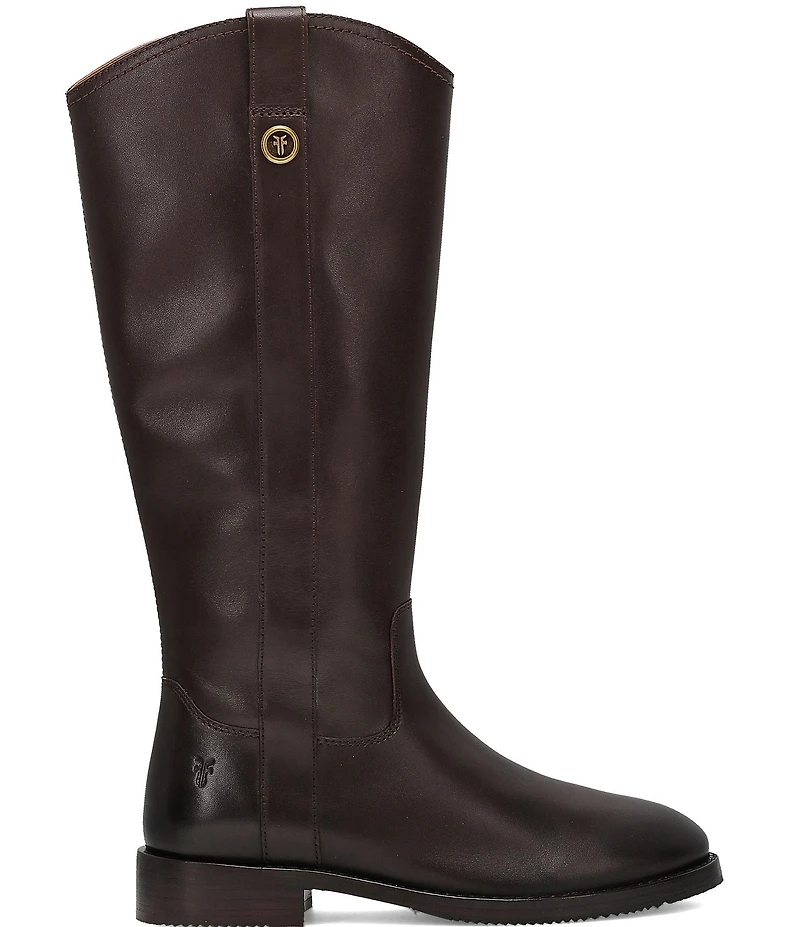 Frye Melissa Button Leather Tall Inside Zip Boots