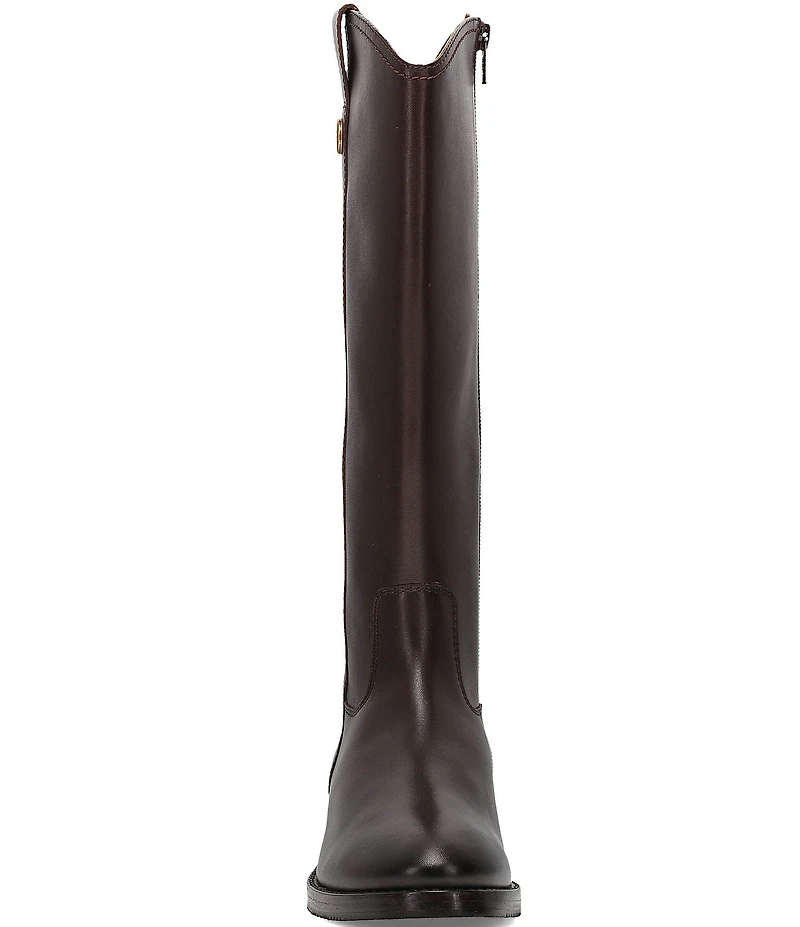 Frye Melissa Button Leather Tall Inside Zip Boots