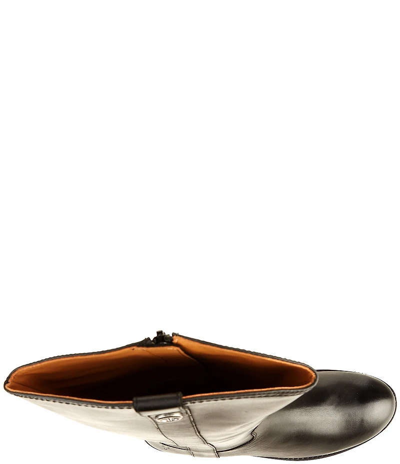 Frye Melissa Button Leather Tall Inside Zip Boots