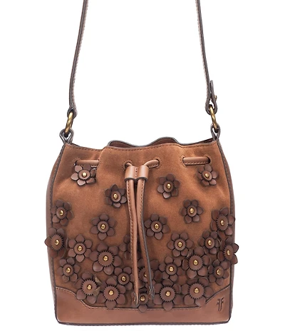 Frye Melissa Suede Floral Convertible Bucket Bag
