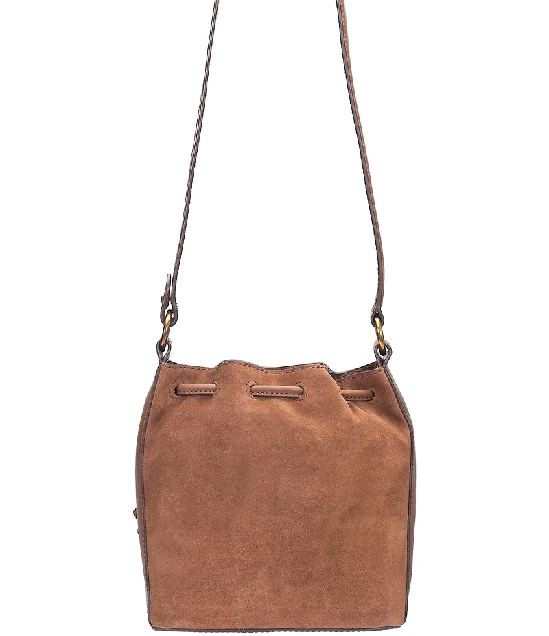 Frye Melissa Suede Floral Convertible Bucket Bag