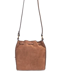 Frye Melissa Suede Floral Convertible Bucket Bag
