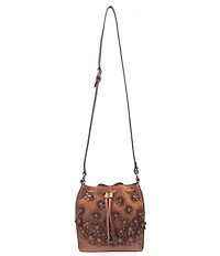 Frye Melissa Suede Floral Convertible Bucket Bag